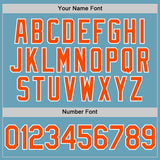 Custom Shadow Blue Orange-White Authentic Baseball Jersey