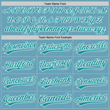 Custom Shadow Blue Teal-White Authentic Baseball Jersey