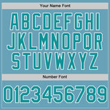 Custom Shadow Blue Teal-White Authentic Baseball Jersey