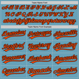 Custom Shadow Blue Black-Orange Authentic Baseball Jersey