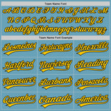 Custom Shadow Blue Black-Yellow Authentic Baseball Jersey