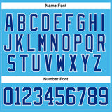 Custom Sky Blue Royal-White Hockey Lace Neck Jersey