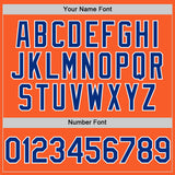 Custom Orange Royal-White Authentic Sleeveless Baseball Jersey