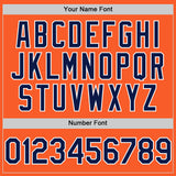 Custom Orange Navy-White Authentic Sleeveless Baseball Jersey