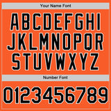 Custom Orange Black-White Authentic Sleeveless Baseball Jersey