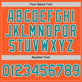 Custom Orange Teal-White Authentic Sleeveless Baseball Jersey