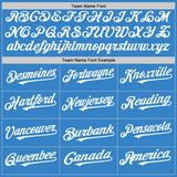 Custom Powder Blue White Authentic Sleeveless Baseball Jersey