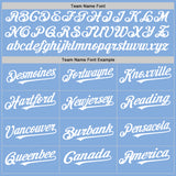 Custom Light Blue White Authentic Sleeveless Baseball Jersey
