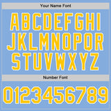 Custom Light Blue Yellow-White Authentic Sleeveless Baseball Jersey