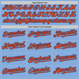 Custom Light Blue Orange-Royal Authentic Sleeveless Baseball Jersey