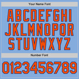 Custom Light Blue Orange-Royal Authentic Sleeveless Baseball Jersey
