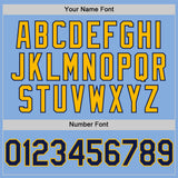 Custom Light Blue Navy-Gold Authentic Sleeveless Baseball Jersey
