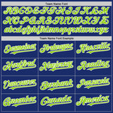 Custom Royal Neon Green-White Authentic Sleeveless Baseball Jersey