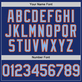 Custom Royal Light Blue-Orange Authentic Sleeveless Baseball Jersey