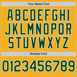 Custom Gold Green-White Authentic Sleeveless Baseball Jersey