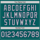Custom Teal Gray-Navy Authentic Sleeveless Baseball Jersey