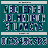 Custom Teal Navy-White Authentic Sleeveless Baseball Jersey
