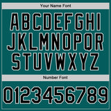 Custom Teal Black-White Authentic Sleeveless Baseball Jersey