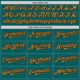 Custom Teal Old Gold-Black Authentic Sleeveless Baseball Jersey