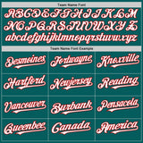 Custom Teal White-Red Authentic Sleeveless Baseball Jersey