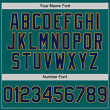 Custom Teal Navy-Old Gold Authentic Sleeveless Baseball Jersey