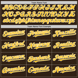Custom Brown Gold-White Authentic Sleeveless Baseball Jersey