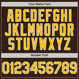 Custom Brown Gold-White Authentic Sleeveless Baseball Jersey