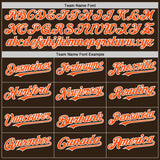 Custom Brown Orange-White Authentic Sleeveless Baseball Jersey