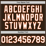 Custom Brown White-Orange Authentic Sleeveless Baseball Jersey