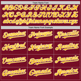 Custom Crimson Gold-White Authentic Sleeveless Baseball Jersey