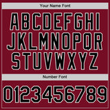 Custom Crimson Black-White Authentic Sleeveless Baseball Jersey