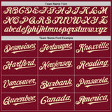 Custom Crimson Cream Authentic Sleeveless Baseball Jersey