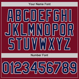 Custom Crimson Navy-White Authentic Sleeveless Baseball Jersey