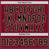 Custom Crimson Black-Cream Authentic Sleeveless Baseball Jersey