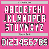 Custom Pink White-Black Authentic Sleeveless Baseball Jersey