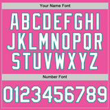 Custom Pink White-Teal Authentic Sleeveless Baseball Jersey