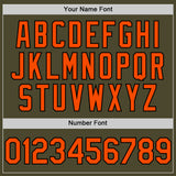Custom Olive Orange-Black Authentic Sleeveless Salute To Service Baseball Jersey