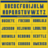 Custom Gold Royal Sublimation Fade Fashion Soccer Uniform Jersey