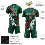 Custom Green Red-White Sublimation Mexico Soccer Uniform Jersey