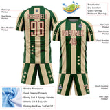 Custom City Cream Green-Crimson Stars And Stripes Sublimation Soccer Uniform Jersey