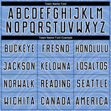 Custom Light Blue Black-White Wavy Lines Sublimation Soccer Uniform Jersey