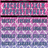 Custom Pink Light Blue-Black Lightning Sublimation Soccer Uniform Jersey