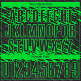 Custom Black Neon Green Sublimation Soccer Uniform Jersey