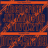 Custom Navy Orange Sublimation Soccer Uniform Jersey