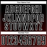 Custom Black Red-White Geometric Lines Sublimation Soccer Uniform Jersey