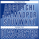 Custom Royal Light Blue-White Lines Sublimation Soccer Uniform Jersey