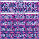 Custom Pink Royal-White Geometric Shapes Sublimation Soccer Uniform Jersey
