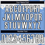 Custom Light Blue White-Black Abstract Fragment Art Sublimation Soccer Uniform Jersey