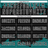 Custom Black Teal-White Abstract Fragment Art Sublimation Soccer Uniform Jersey