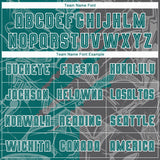 Custom Graffiti Pattern Teal-Steel Gray Scratch Sublimation Soccer Uniform Jersey